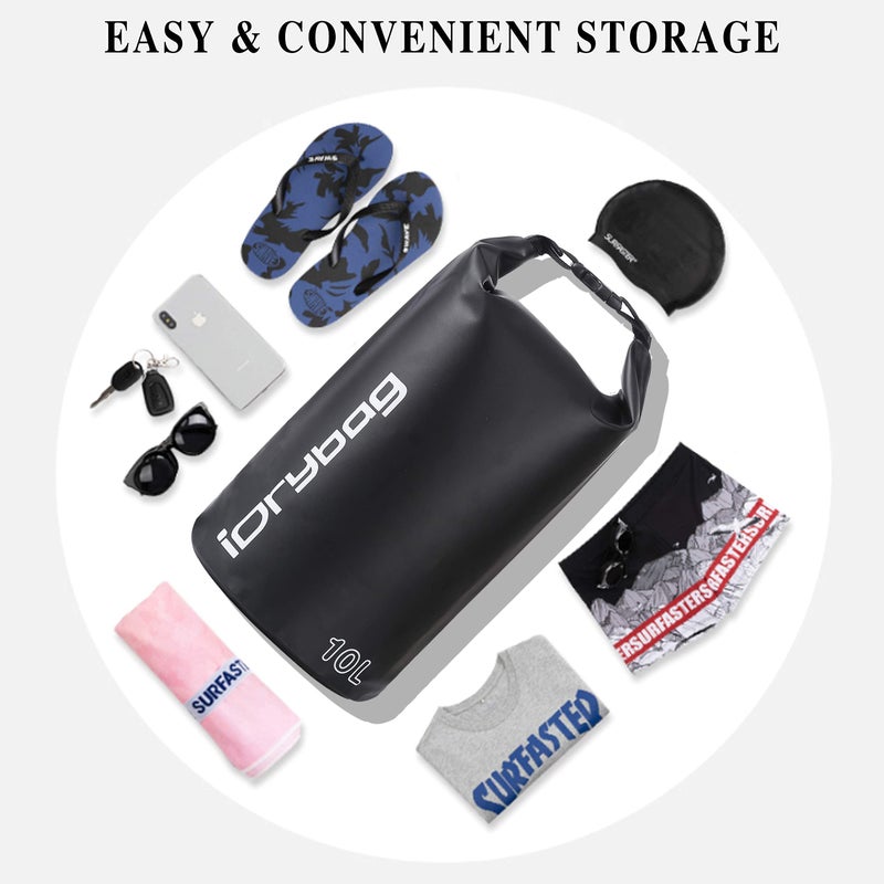 IDRYBAG Dry Bag for Kayaking Waterproof 2L/5L/10L/15L/20L, Small Dry Sack Waterproof Bag for Boating - Image 4